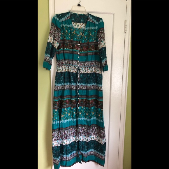 Boho beach v Neck maxi dress - Picture 7 of 8